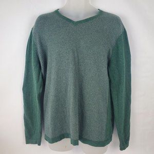 Banana Republic Men's Houndstooth V-Neck Sweater Size L Long Sleeves